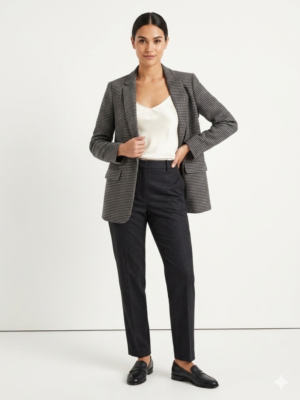 SIMON'S CONTEMPORAIRE Women's Black Tailored Ponte BLAZER 10 P2P21 L31